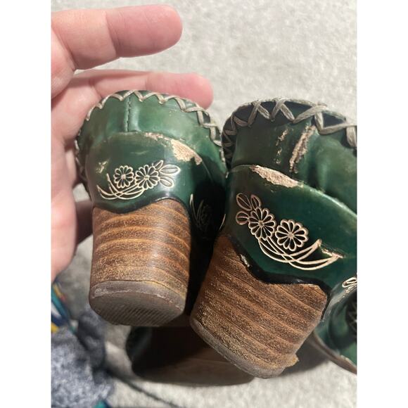 L'Artiste Spring Step Dreamer -N Sandals Womens EU 42 / US 10.5-11 Leather Green - Picture 10 of 16